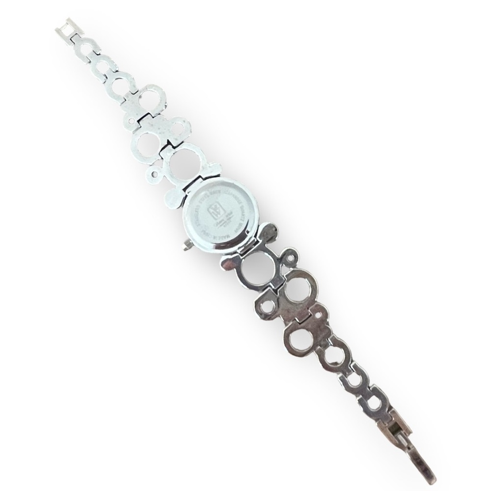 Victoria Wieck Women's Crystal Black Dial Gold Silver Rhinestone Bracelet Watch - Picture 5 of 9